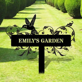 Our Garden Custom Metal Sign - Garden Decor - And Into The Garden I Grow With Love | Personalize Garden Metal Sign