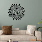 Our Personalized Family Name Metal Art Name Sign Closing Gift Metal Monogram Housewarming Wedding Monogram Anniversary