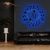 Our Personalized Family Name Metal Art Name Sign Closing Gift Metal Monogram Housewarming Wedding Monogram Anniversary