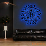 Our Personalized Family Name Metal Art Name Sign Closing Gift Metal Monogram Housewarming Wedding Monogram Anniversary
