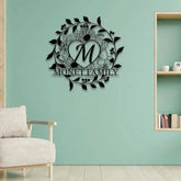 Our Personalized Family Name Metal Art Name Sign Closing Gift Metal Monogram Housewarming Wedding Monogram Anniversary