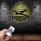 Outdoor Custom Airplane Metal Wall Art Personalized Pilot Name Sign Aircraft Hangar Decor Airforce Housewarming Gifts