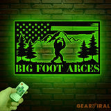 Outdoor Sasquatch Custom Name Metal Sign - Bigfoot Mountain Yard Decor Metal Yeti Sign Bigfoot Yard Art Personalized