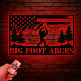 Outdoor Sasquatch Custom Name Metal Sign - Bigfoot Mountain Yard Decor Metal Yeti Sign Bigfoot Yard Art Personalized