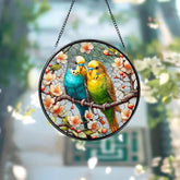 Parrot Stained Glass Suncatcher Parrot Window Hanging Parrot Ornament Parrot Lover Decor Bird Nerd Bird Lover Gift