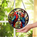 Parrot Stained Glass Suncatcher Parrot Window Hanging Parrot Ornament Parrot Lover Decor Bird Nerd Bird Lover Gift