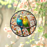 Parrot Stained Glass Suncatcher Parrot Window Hanging Parrot Ornament Parrot Lover Decor Bird Nerd Bird Lover Gift