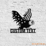 Patriotic Eagle Metal House Metal Sign Veteran Metal Sign Housewarming Outdoor Door Decor Patriotic Wall Art Gift for