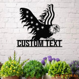 Patriotic Eagle Metal House Metal Sign Veteran Metal Sign Housewarming Outdoor Door Decor Patriotic Wall Art Gift for
