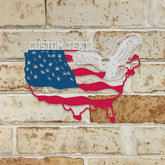 Patriotic Flying Eagle Metal Sign Veteran Metal Sign Housewarming Outdoor Door Decor Patriotic Wall Art Gift for