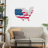 Patriotic Flying Eagle Metal Sign Veteran Metal Sign Housewarming Outdoor Door Decor Patriotic Wall Art Gift for