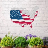 Patriotic Flying Eagle Metal Sign Veteran Metal Sign Housewarming Outdoor Door Decor Patriotic Wall Art Gift for