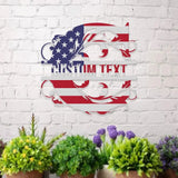 Patriotic Letter A National Flag Metal Sign Veteran Metal Sign Housewarming Outdoor Door Decor Patriotic Wall Art Gift