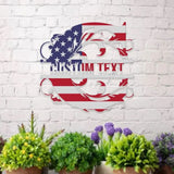 Patriotic Letter A National Flag Metal Sign Veteran Metal Sign Housewarming Outdoor Door Decor Patriotic Wall Art Gift