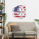 Patriotic Letter A National Flag Metal Sign Veteran Metal Sign Housewarming Outdoor Door Decor Patriotic Wall Art Gift