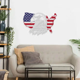 Patriotic National Flag Eagle Metal Sign Veteran Metal Sign Housewarming Outdoor Door Decor Patriotic Wall Art Gift for