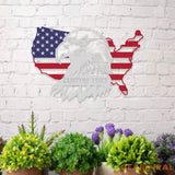 Patriotic National Flag Eagle Metal Sign Veteran Metal Sign Housewarming Outdoor Door Decor Patriotic Wall Art Gift for