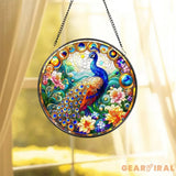 Peacock Stained Glass SunCatcher Peacock Window Hanging Mother’s Day Gift Gift Bird Lover Decor Peacock Ornament Garden