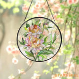 Peony Glass Suncatcher Birth Flower Stained Glass Suncatcher Flower Window Hanging Birth Flower Birthday Gift Mother’s