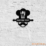 Personal Chef Laser Cut Metal Sign Kitchen Metal LED Sign Personalized Chef Name Wall Sign Kitchen Decor Kitchen Metal