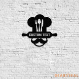 Personal Chef Laser Cut Metal Sign Kitchen Metal LED Sign Personalized Chef Name Wall Sign Kitchen Decor Kitchen Metal