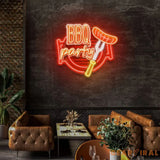 Personalised BBQ Grilling Name Artwork Led Neon Sign Light