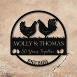 Personalized 50th Anniversary Metal Sign Metal Wall Art Custom Anniversary Gift For Couple - Gearviral