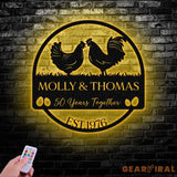 Personalized 50th Anniversary Metal Sign Metal Wall Art Custom Anniversary Gift For Couple - Gearviral