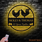 Personalized 50th Anniversary Metal Sign Metal Wall Art Custom Anniversary Gift For Couple - Gearviral
