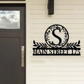 Personalized Address Metal Sign Initial Letter House Numbers for Home & Garden Address Sign Monogram Sign - Gearviral