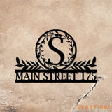 Personalized Address Metal Sign Initial Letter House Numbers for Home & Garden Address Sign Monogram Sign - Gearviral