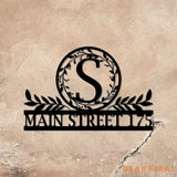 Personalized Address Metal Sign Initial Letter House Numbers for Home & Garden Address Sign Monogram Sign - Gearviral