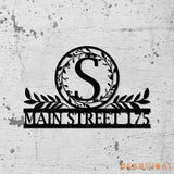 Personalized Address Metal Sign Initial Letter House Numbers for Home & Garden Address Sign Monogram Sign - Gearviral