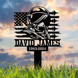 Personalized Air Force Memorial Stake Garden Metal Stake In Loving Memorial Sympathy Gift Veteran Grave Marker
