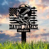 Personalized Air Force Memorial Stake Garden Metal Stake In Loving Memorial Sympathy Gift Veteran Grave Marker