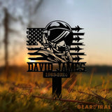 Personalized Air Force Memorial Stake Garden Metal Stake In Loving Memorial Sympathy Gift Veteran Grave Marker