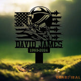 Personalized Air Force Memorial Stake Garden Metal Stake In Loving Memorial Sympathy Gift Veteran Grave Marker