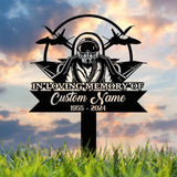Personalized Air Force Memorial Stake Garden Metal Stake In Loving Memorial Sympathy Gift Veteran Grave Marker