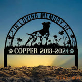 Personalized American Pit Bull Memorial Stake - Custom Dog Grave Marker Pet Sympathy Gift Dog Name Sign Memorial Plaque