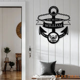 Personalized Anchor Metal Sign Custom Navy Boot Camp PIR/Graduation Anchor Metal Sign Navy Veteran Gift US Navy Sign