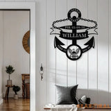 Personalized Anchor Metal Sign Custom Navy Boot Camp PIR/Graduation Anchor Metal Sign Navy Veteran Gift US Navy Sign