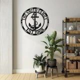 Personalized Anchor Metal Sign LED Lights Ship Anchor Sign Custom Family Name Sign Anchor Name Sign Nautical Decor