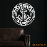 Personalized Anchor Metal Sign LED Lights Ship Anchor Sign Custom Family Name Sign Anchor Name Sign Nautical Decor