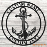 Personalized Anchor Metal Sign - Anchor Name Sign - Anchor Sign Metal - Metal Anchor Sign | GearViral