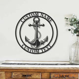 Personalized Anchor Metal Sign - Anchor Name Sign - Anchor Sign Metal - Metal Anchor Sign | GearViral