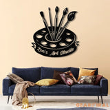 Personalized Art Studio Sign Custom Painting Metal Wall Art Artist Name Sign Art Teacher Gift Artist Tools Decor