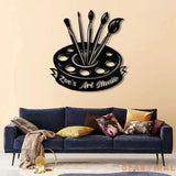 Personalized Art Studio Sign Custom Painting Metal Wall Art Artist Name Sign Art Teacher Gift Artist Tools Decor