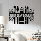 Personalized Art Studio Sign Custom Painting Metal Wall Art Artist Name Sign Art Teacher Gift Artist Tools Decor