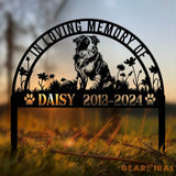 Personalized Australian Shepherd Memorial Stake Dog Name Sign Pet Grave Marker Sympathy & Remembrance Stake Dog Loss