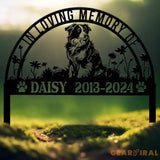 Personalized Australian Shepherd Memorial Stake Dog Name Sign Pet Grave Marker Sympathy & Remembrance Stake Dog Loss